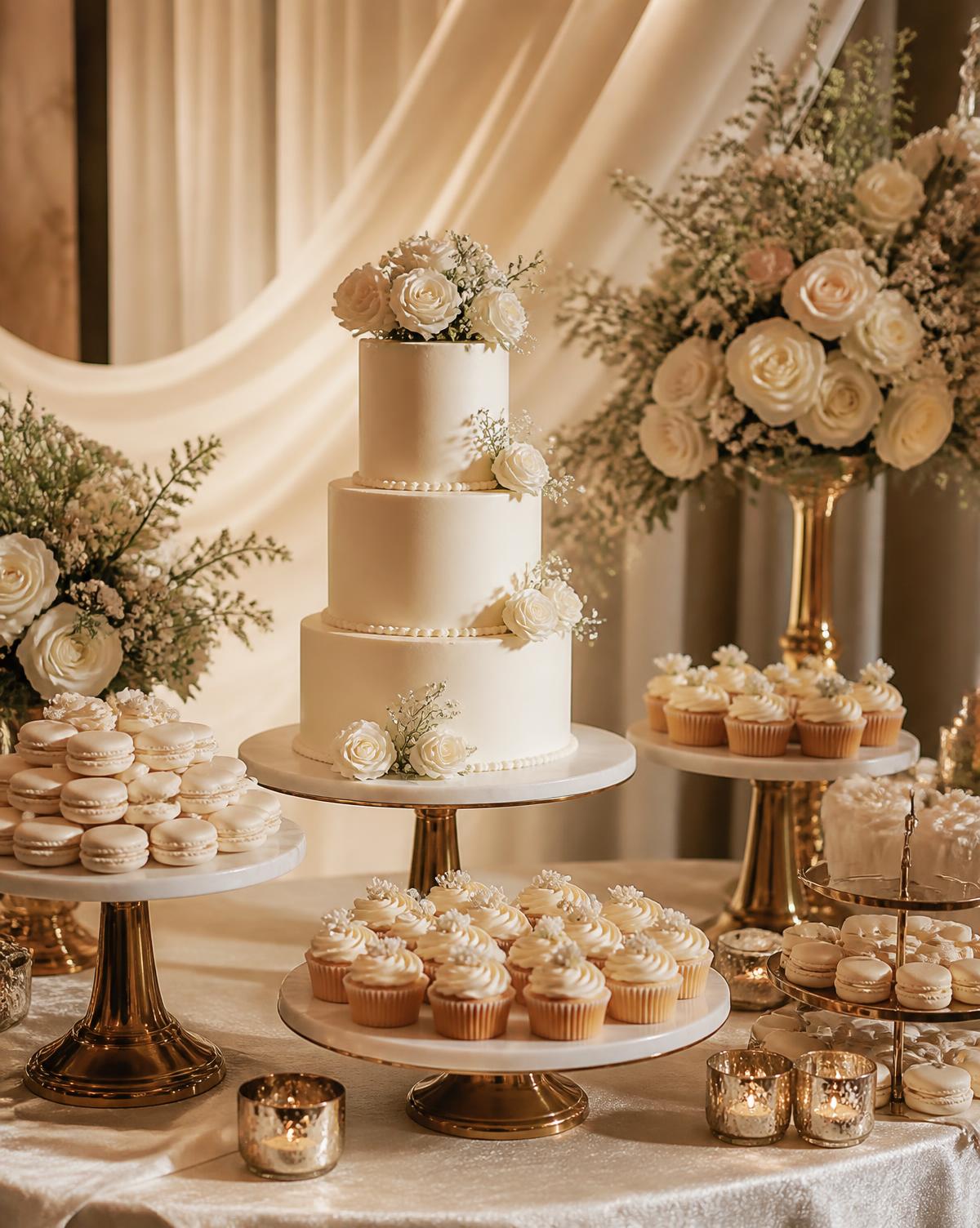 Luxury dessert display at a private celebration